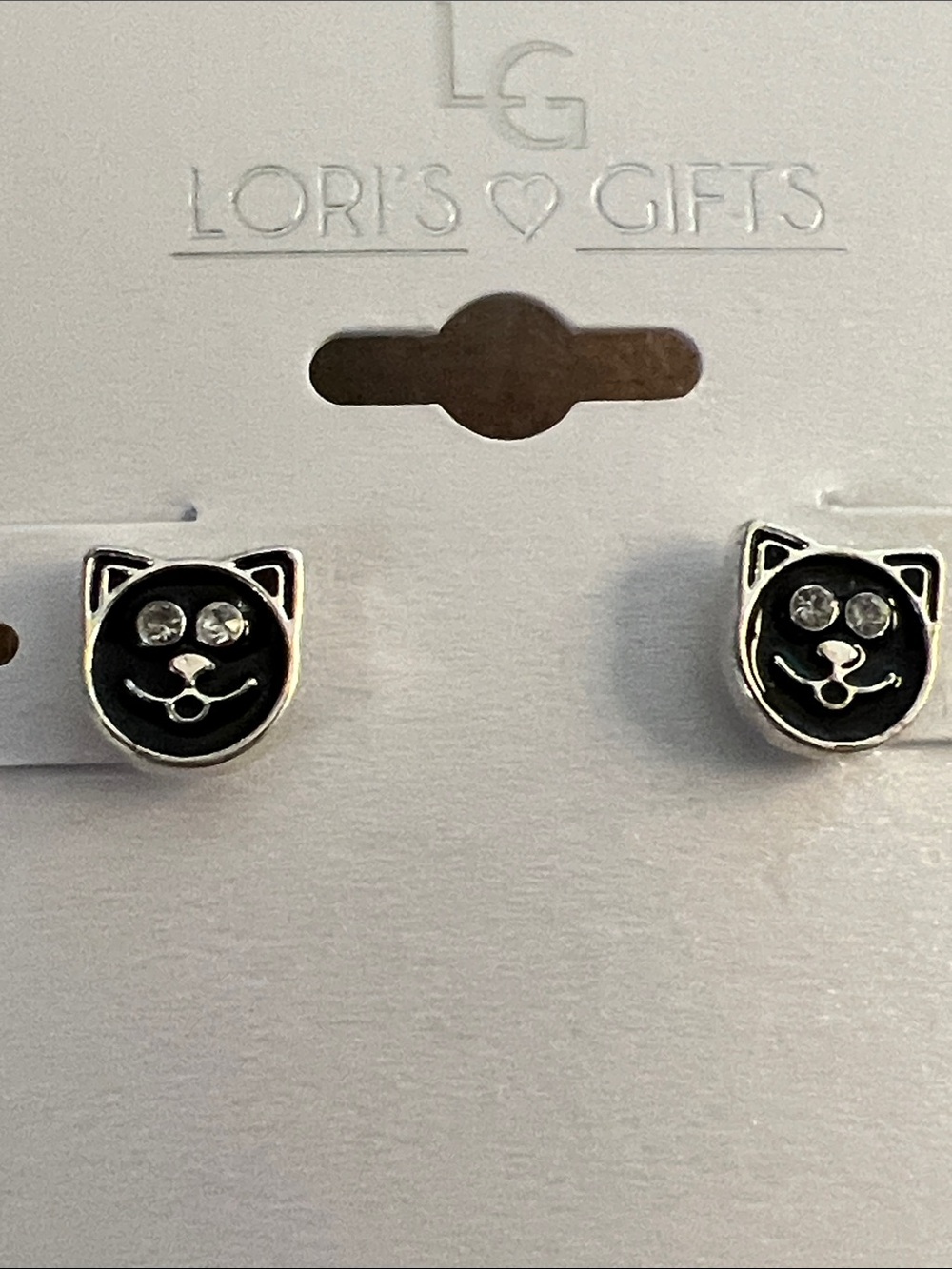 3/$18 Lori's Gifts Black Cat Stud Earrings Lot 6018